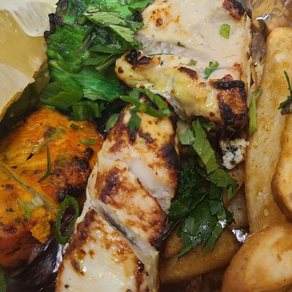 Chicken seekh kebab from best Indian food San Diego restaurant for lunch and dinner