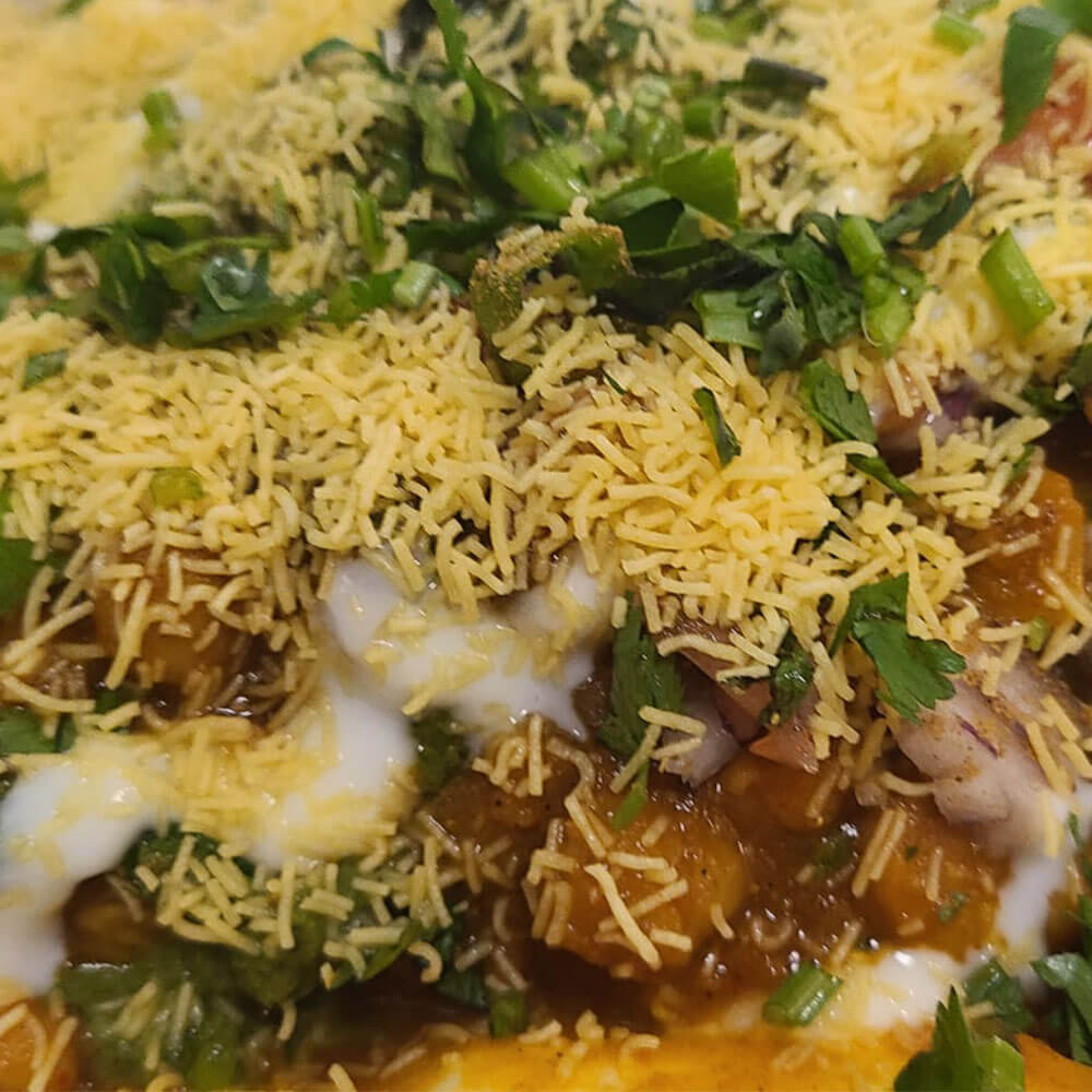 Papdi chaat Indian appetizer from Indian eateries near me in San Diego